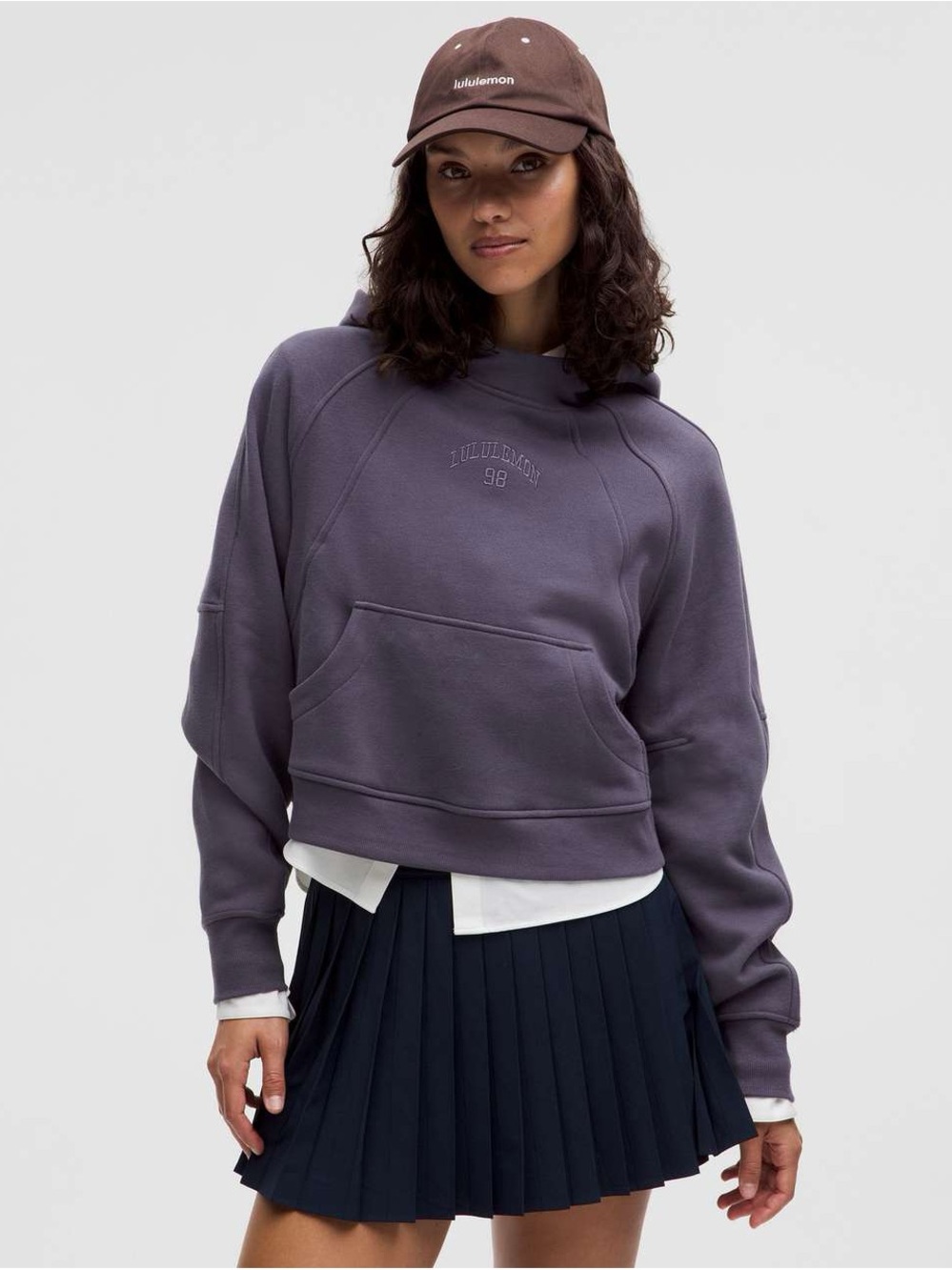 lululemon athletica Crop Scuba Oversized Hoodie in Nightfall